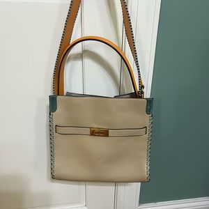Tory Burch Used Lee Radziwill Whipstitch clay